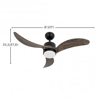 LED Ceiling Fan Bembezar CCT Dim (24W)