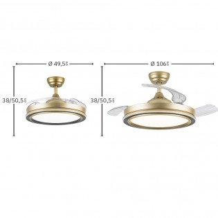 Ventilador LED aspas plegables Picolo CCT (72W)