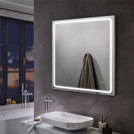 Espejo con luz LED Mia Antivaho (80x80 cm.)