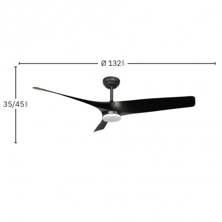 LED Ceiling Fan Niger CCT Dim (22W)