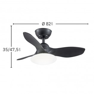 LED Ceiling Fan Paramo CCT (36W)