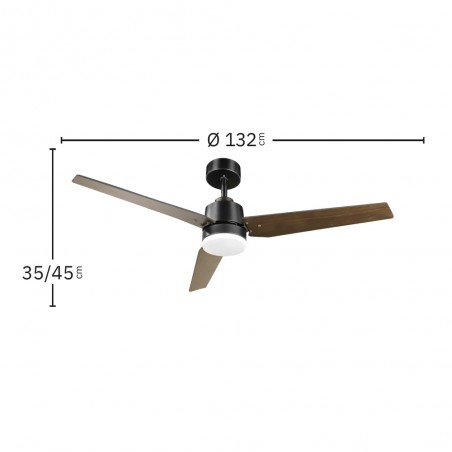 LED fan reversible blades Captus CCT Dim (22W)