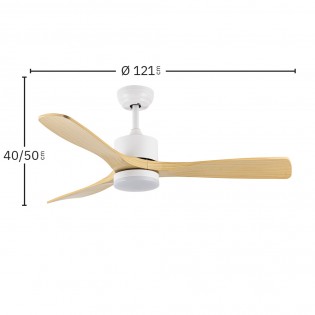 LED Ceiling Fan Azabache CCT (20W)