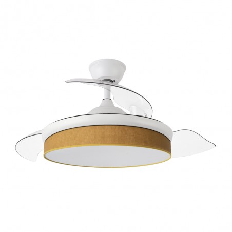 LED fan retractable blades Moda Yellow (72W)