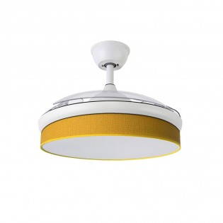LED fan retractable blades Moda Yellow (72W)