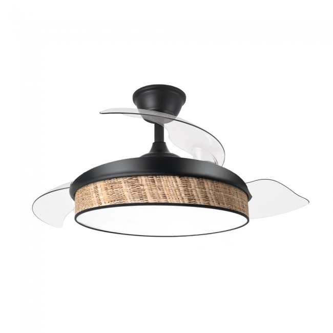 Ventilador LED aspas plegables Moda Cañizo Oscuro (72W)