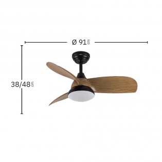 Ventilador de techo LED Atomo CCT (24W)