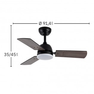 LED fan with reversible blades Portico CCT (20W)