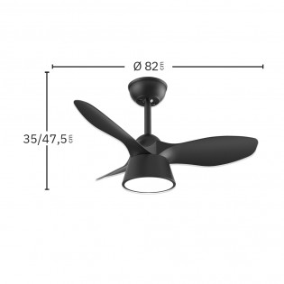 Ventilador de techo LED Cubico CCT (36W)
