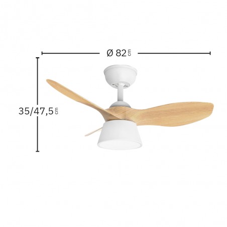LED Ceiling Fan Cubico Haya CCT (36W)