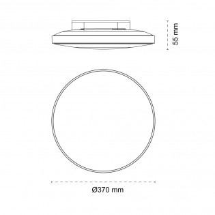 LED Ceiling Flush Light Ara IP44 (32W)