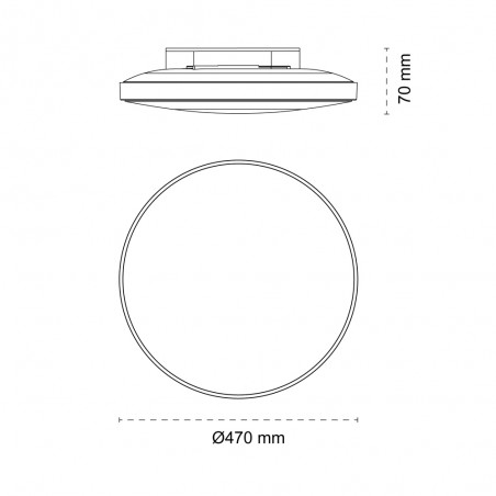 LED Ceiling Flush Light Ara IP44 (40W)