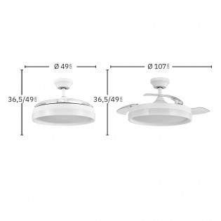 LED Ceiling Fan folding blades Zenit (72W)