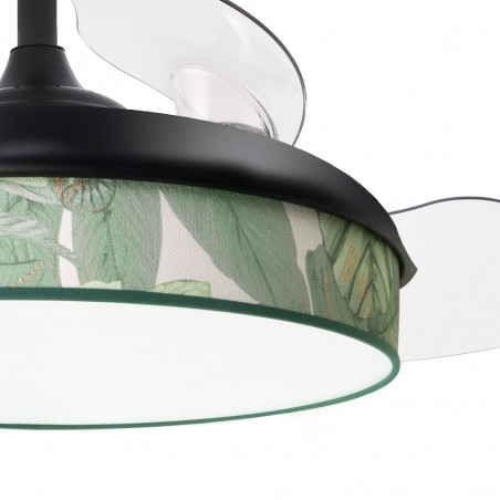 LED fan retractable blades Moda Hoja Verde (72W)