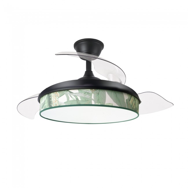 LED fan retractable blades Moda Hoja Verde (72W)