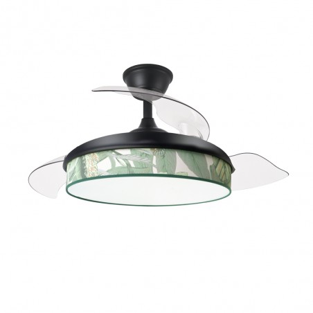 LED fan retractable blades Moda Hoja Verde (72W)