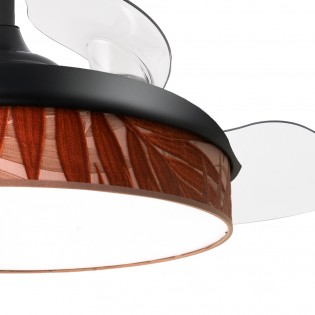 Ventilador LED aspas plegables Moda Hoja Caldera (72W)