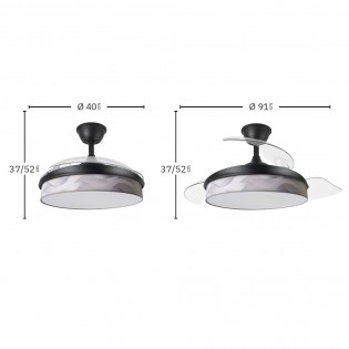 LED fan retractable blades Moda Mini Ola (72W)