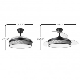 LED fan retractable blades Moda Mini Surco (72W)