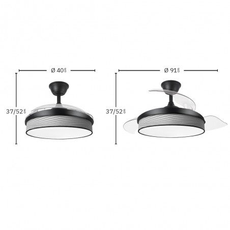 LED fan retractable blades Moda Mini Surco (72W)