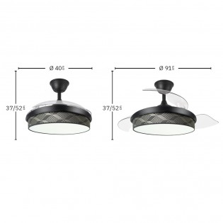 LED fan retractable blades Moda Mini Tetris (72W)