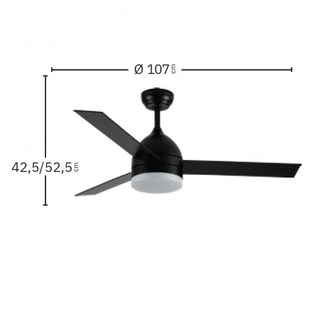 LED fan with reversible blades Legio CCT (26W)