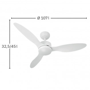 Ventilador de techo LED Serpa CCT (48W)