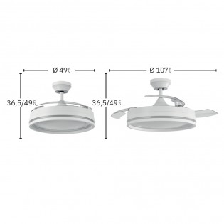 Ventilador LED aspas plegables Cerrato CCT (72W)