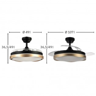 LED fan with folding blades Blondi CCT (72W)