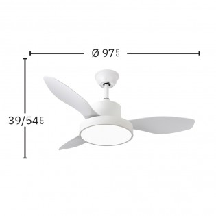 Deckenventilator Led Hayate CCT (24W)