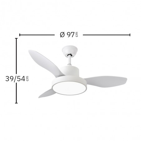 Deckenventilator Led Hayate CCT (24W)