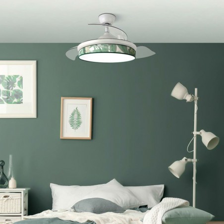 Ventilador LED aspas plegables Moda Mini Hoja (72W)