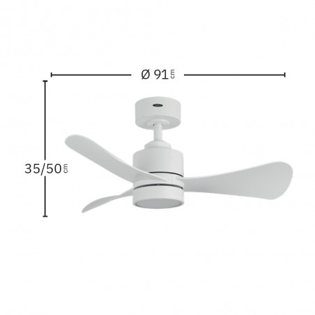 Ventilador de techo LED Zepelin II CCT (18W)