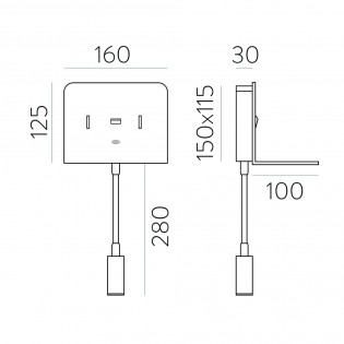 LED-Wandleuchte Calma (3W)