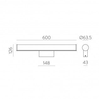 Ura LED-Wandleuchte für Bäder (19W)