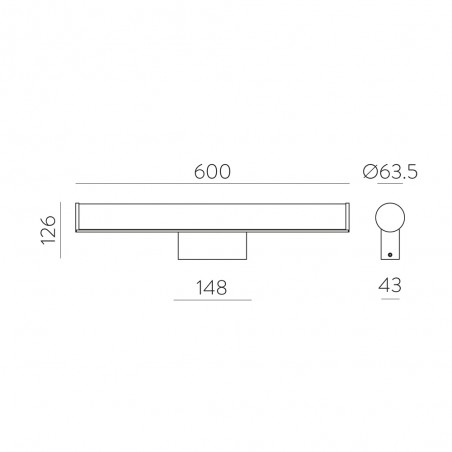 Bathroom wall light Led Ura (19W)
