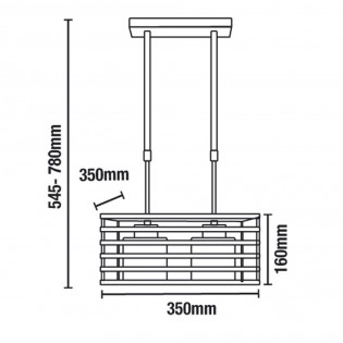 Lámpara Cell wengué (4 luces)