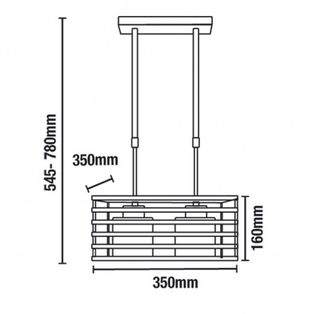 Lámpara Cell wengué (4 luces)