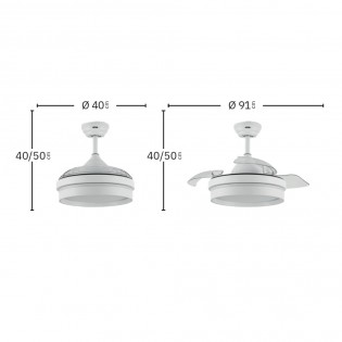 Ventilador LED aspas plegables Nalon Mini CCT (48W)