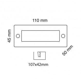 Aplique empotrable de exterior LED Pim (2.4W)