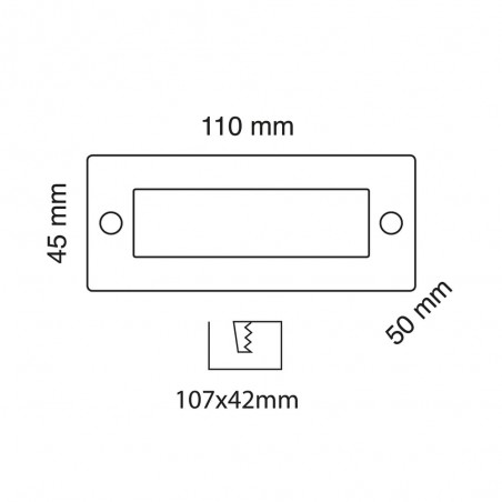 Aplique empotrable de exterior LED Pim (2.4W)
