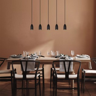 Linear pendant light Evora (5 lights)