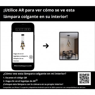 Lámpara colgante Marius (5 luces)