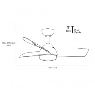 Ventilador de techo LED Sumatra CCT (18W)