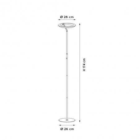 Lámpara de pie LED Celeste Dim (21W)