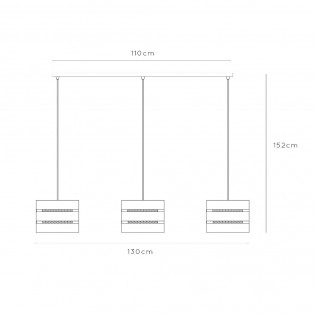 Lineal Pendant Lamp Rosas (3 lights)