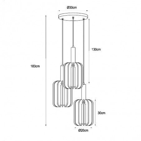 Cluster Pendant Lamp Rafal (3 lights)