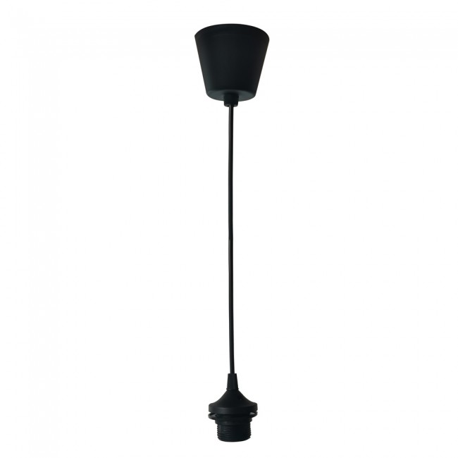 Portalámparas de techo E27 negro mate
