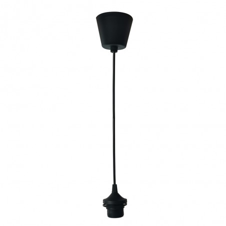 Portalámparas de techo E27 negro mate