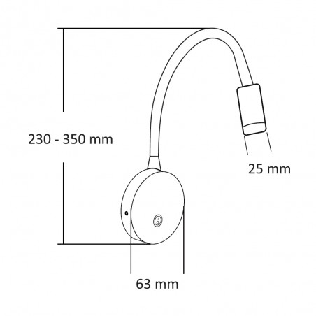 Aplique de pared lector LED Clasic (3W)